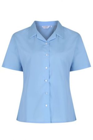 REVER FITTED BLOUSE-SS - BLUE, St Mary's Hornchurch, Girls Blouse